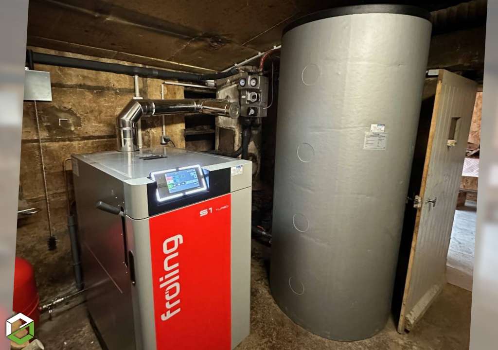 Consultez la chantier : installation d'une chaudière à bois bûches froling - entreprise rge qualibois