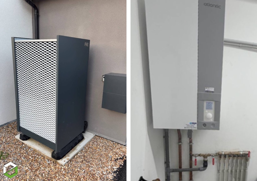 Installation d'une pompe a chaleur Atlantic monobloc dans un cabinet médical