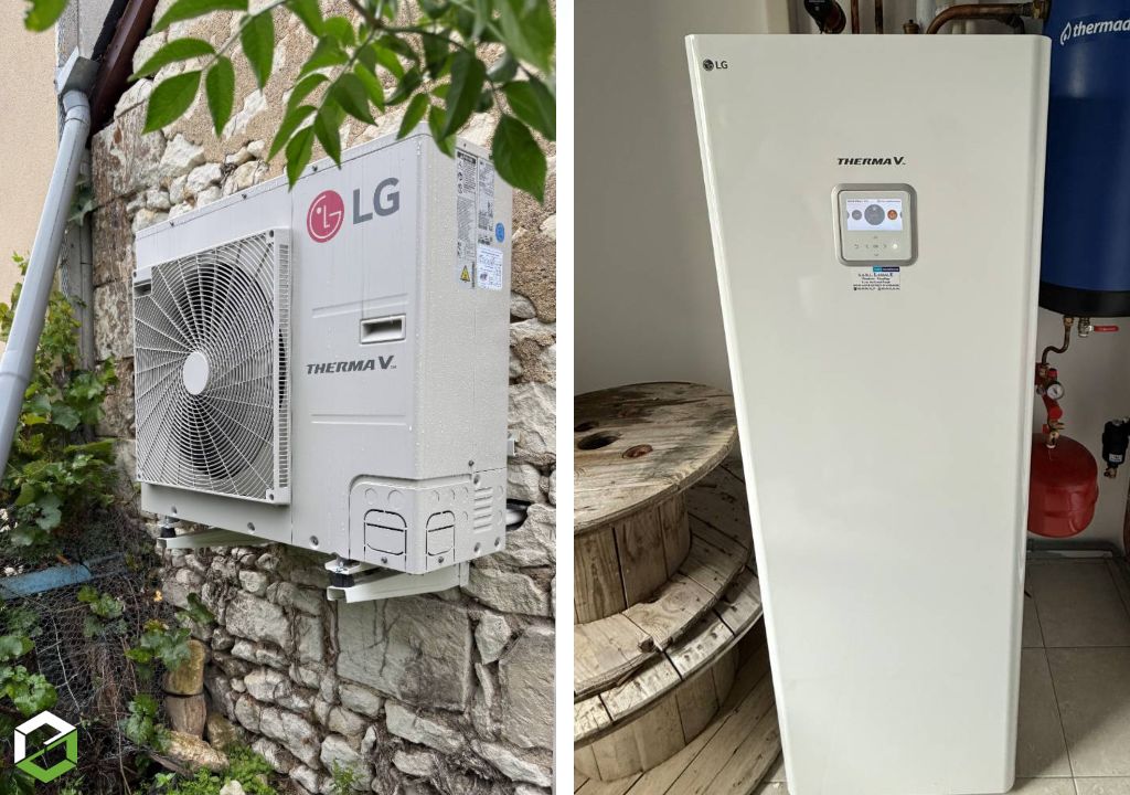 Installation d'une pompe à chaleur LG air eau