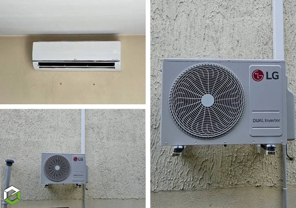 Installation d'une pompe a chaleur air air LG pour climatisation et chauffage