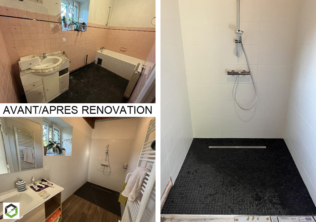 rénovation complète d'une salle de bain pmr