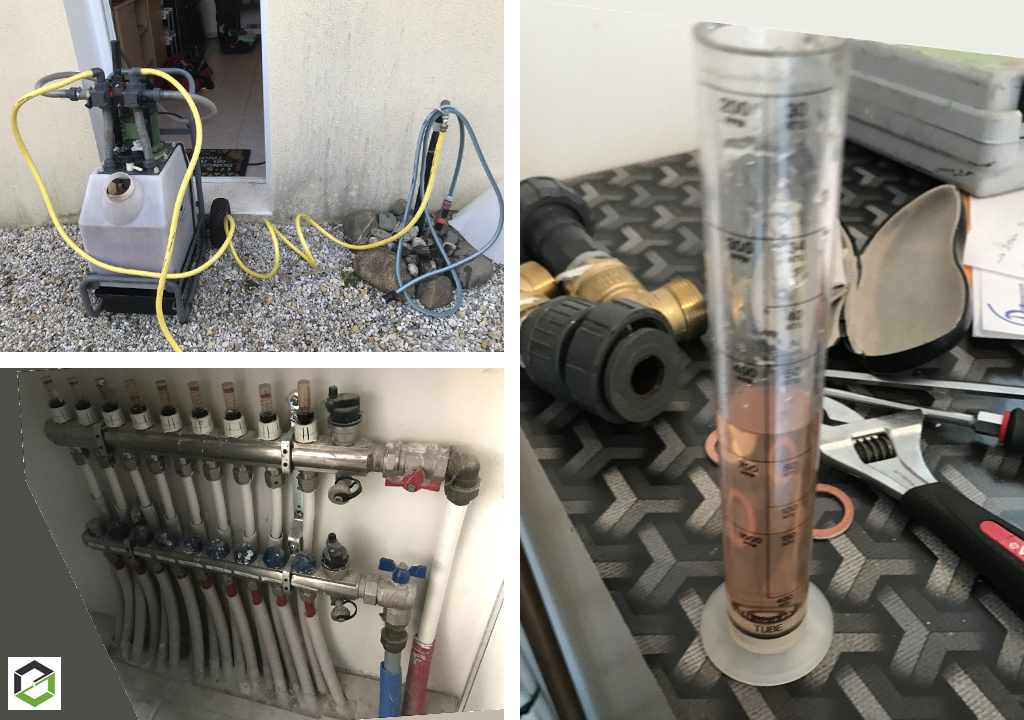 nettoyage et désembouage d’un plancher chauffant avec une pac air/eau daikin