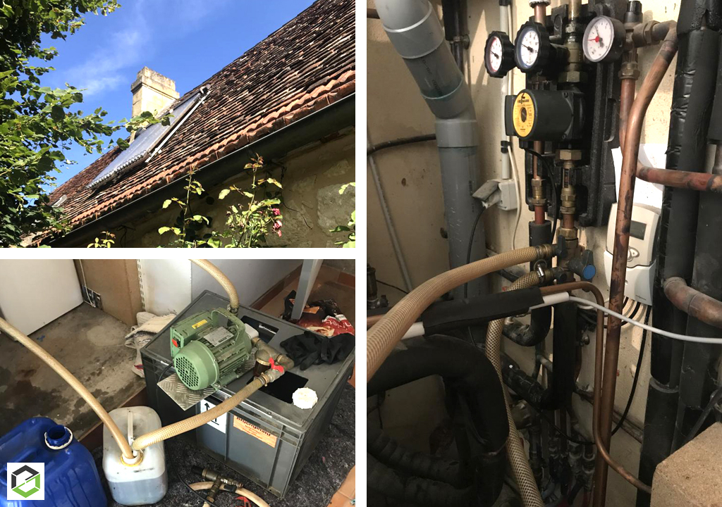 Consultez la chantier : nettoyage d’un circuit solaire viessmann