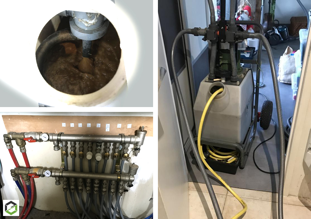 nettoyage et désembouage d’une chaudière à gaz chappee et d’un plancher chauffant