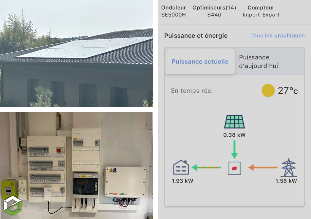 Consultez la chantier : installation de capteurs photovoltaÏques viessmann avec une centrale solaredge - entreprise rge qualipv