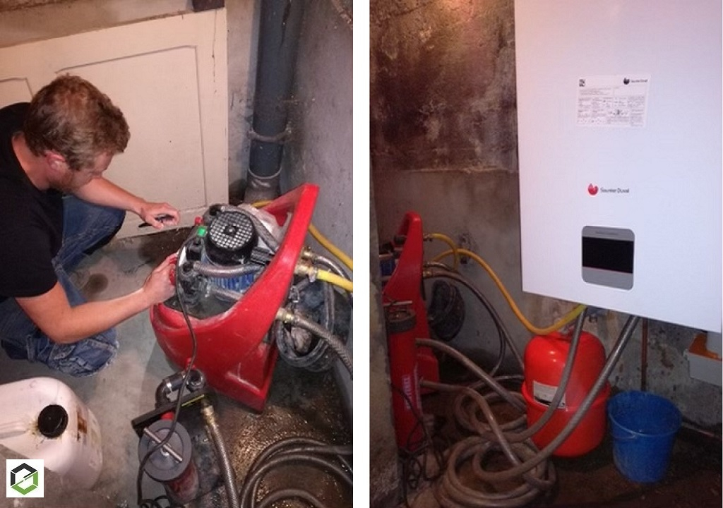 Désembouage d'une installation de chauffage 
