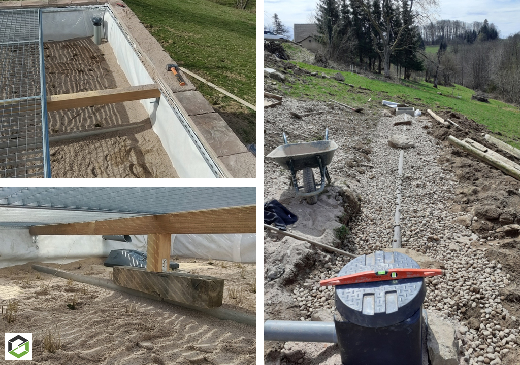 Consultez la chantier : chantier d’assainissement non collectif (anc) en autoconstruction pour habitation en rénovation dans les vosges :