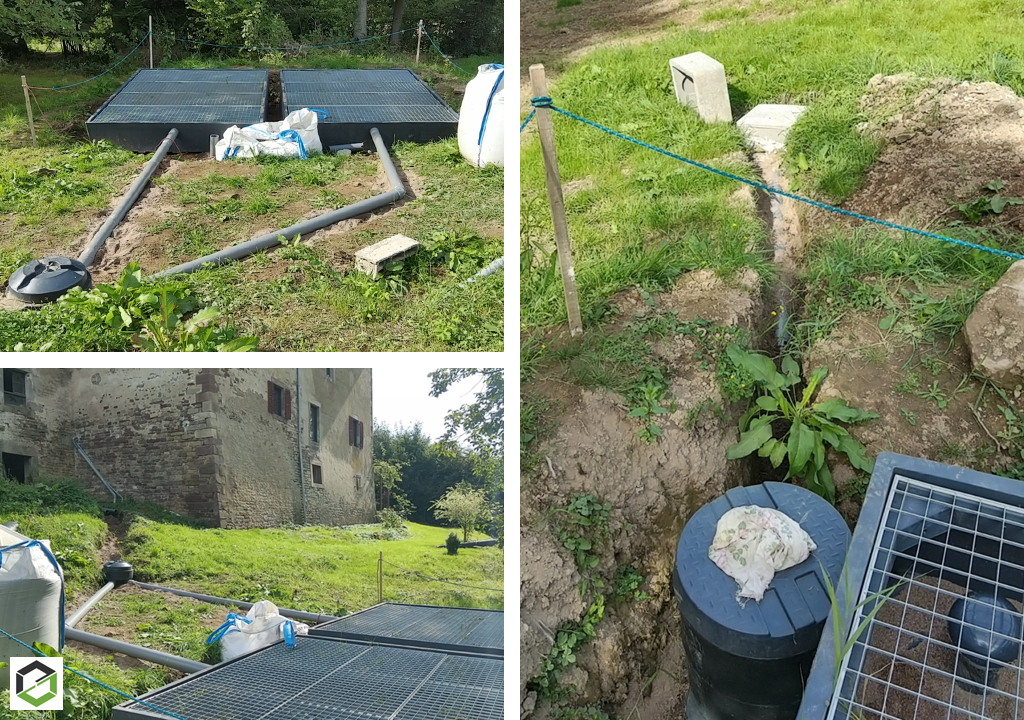 chantier d’assainissement en autoconstruction aquatiris pour habitation en rénovation en haute saône :