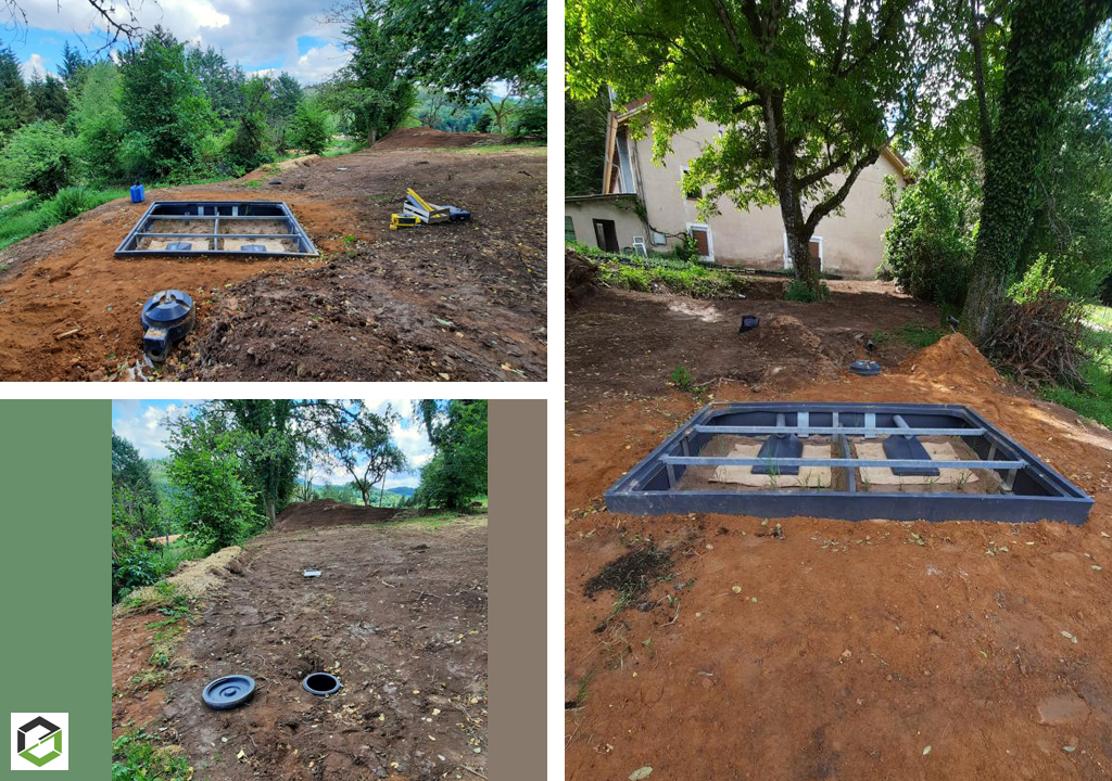 chantier d’assainissement non collectif (anc) en autoconstruction pour habitation rénovée en toilettes sèches dans les vosges :