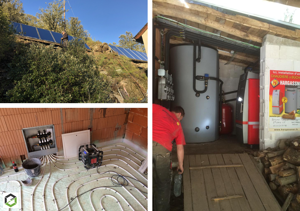 Consultez la chantier : installation solaire ssc avec relève chaudière à bois (bûches) hargassner