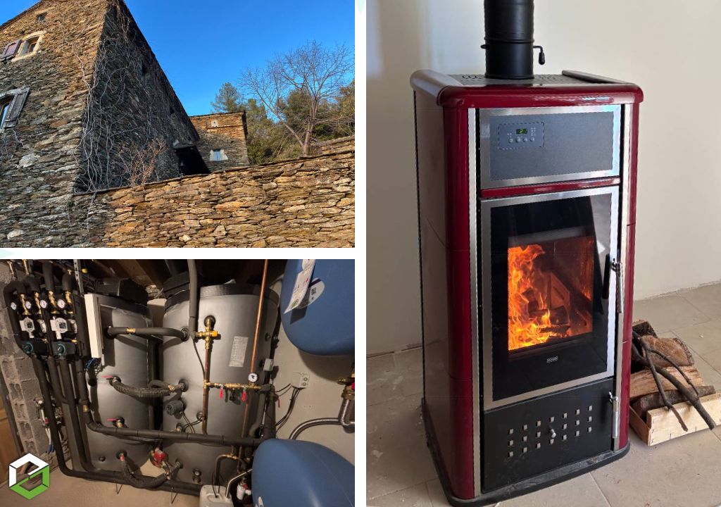 Chauffage central à bois bûche KLOVER Belveder 20 avec production d'eau chaude sanitaire