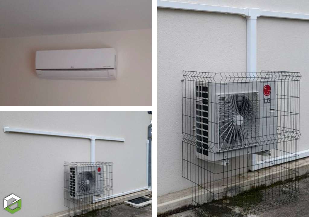 Consultez la chantier : installation climatisation reversible lg