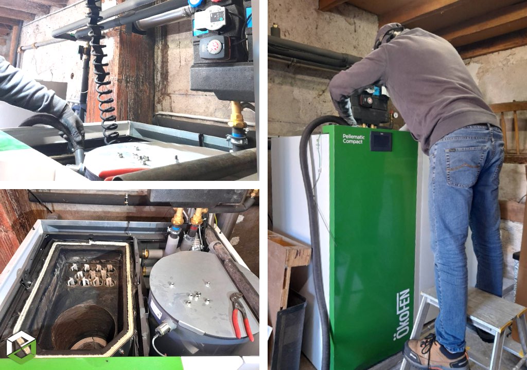 entretien d'une chaudière à granulés okofen pellematic compact - entreprise rge qualibois
