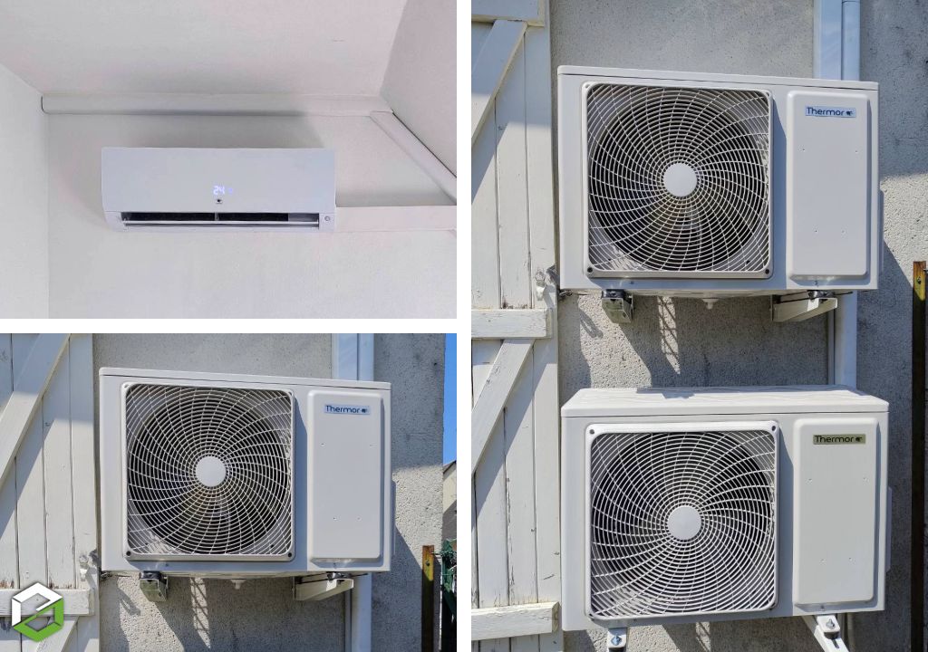 Consultez la chantier : installation d'une climatisation réversible thermor 