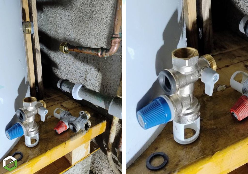 Remplacement groupe de sécurité inox sur chauffe eau Atlantic