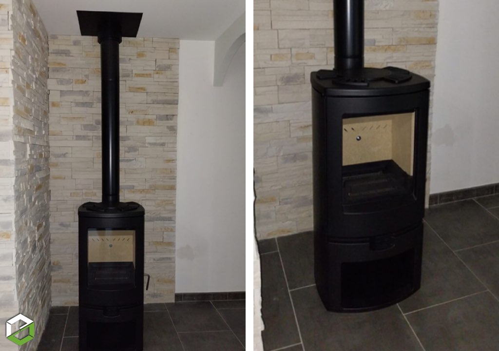 Consultez la chantier : pose d'un poêle à bois charnwood - rge qualibois