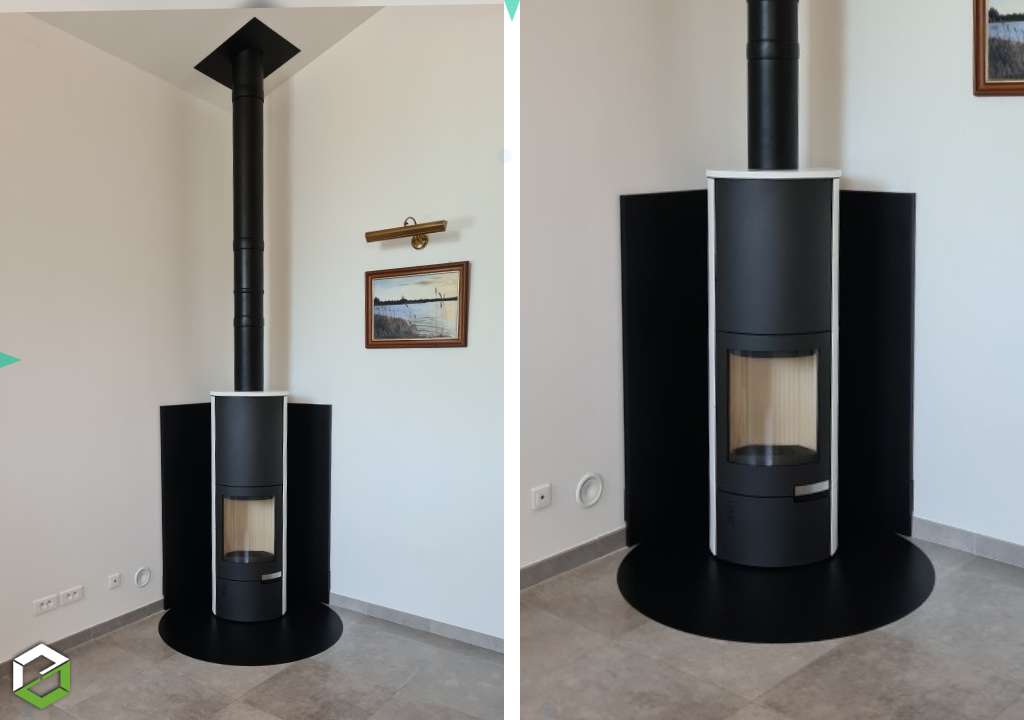 Consultez la chantier : installation d'un poêle à bois lorflam - ofen a8 - rge qualibois