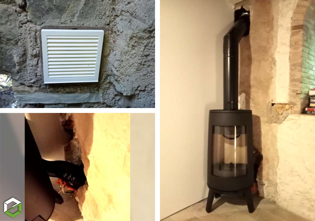 Pose d'un poêle à bois Dovre - Entreprise RGE Qualibois