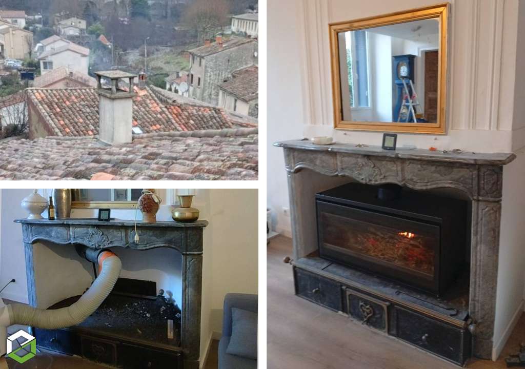 Consultez la chantier : mise en place d'un appareil de chauffage au bois avec des bûches de 90 cm - entreprise qualibois rge