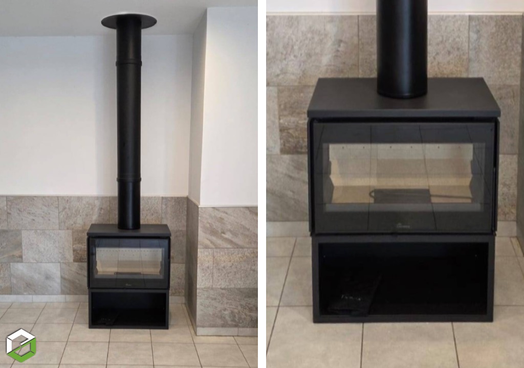 Consultez la chantier : installation d'un poêle à bois bûches lacunza - eligible ma prime renov, cee, ptz