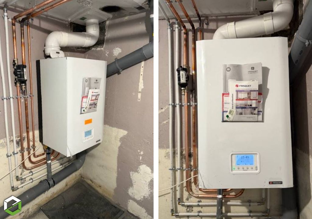 installation d’une chaudière gaz à condensation frisquet