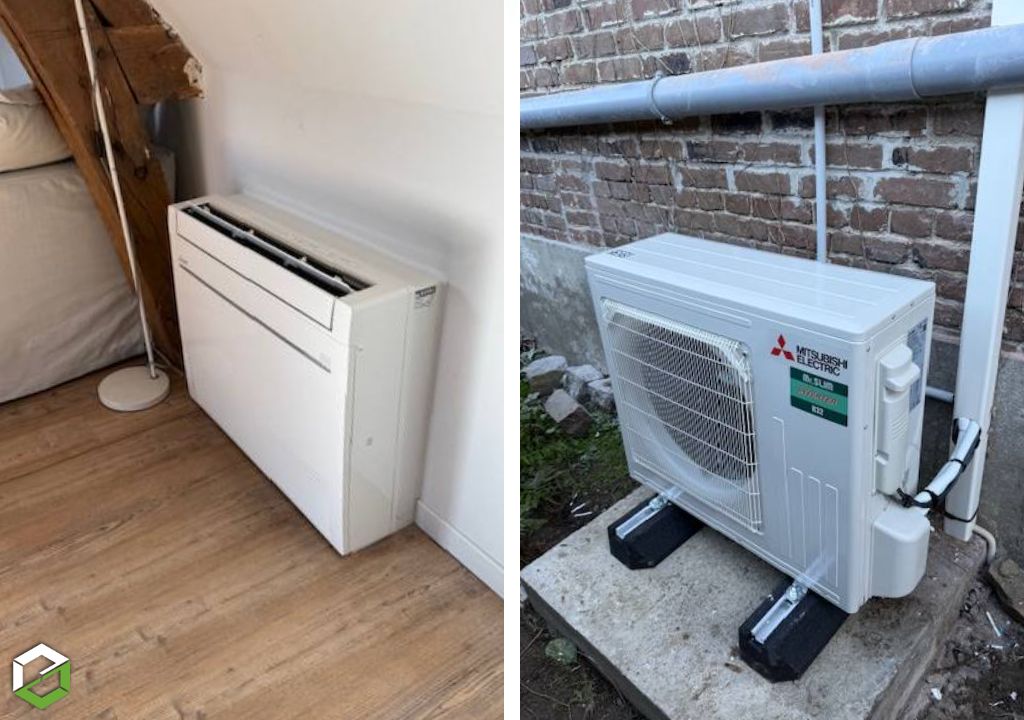 ​Installation d’une pompe à chaleur air-air Mitsubishi dans un studio