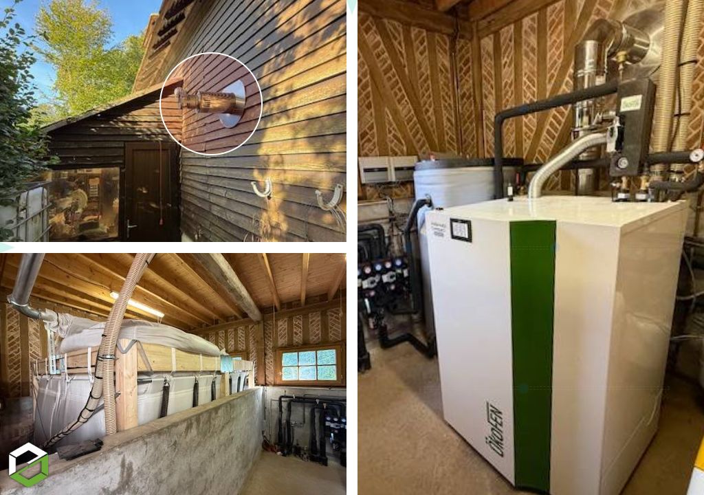 Installation d’une chaudière à granulés ÖkoFEN 32 kW pour deux chaumières