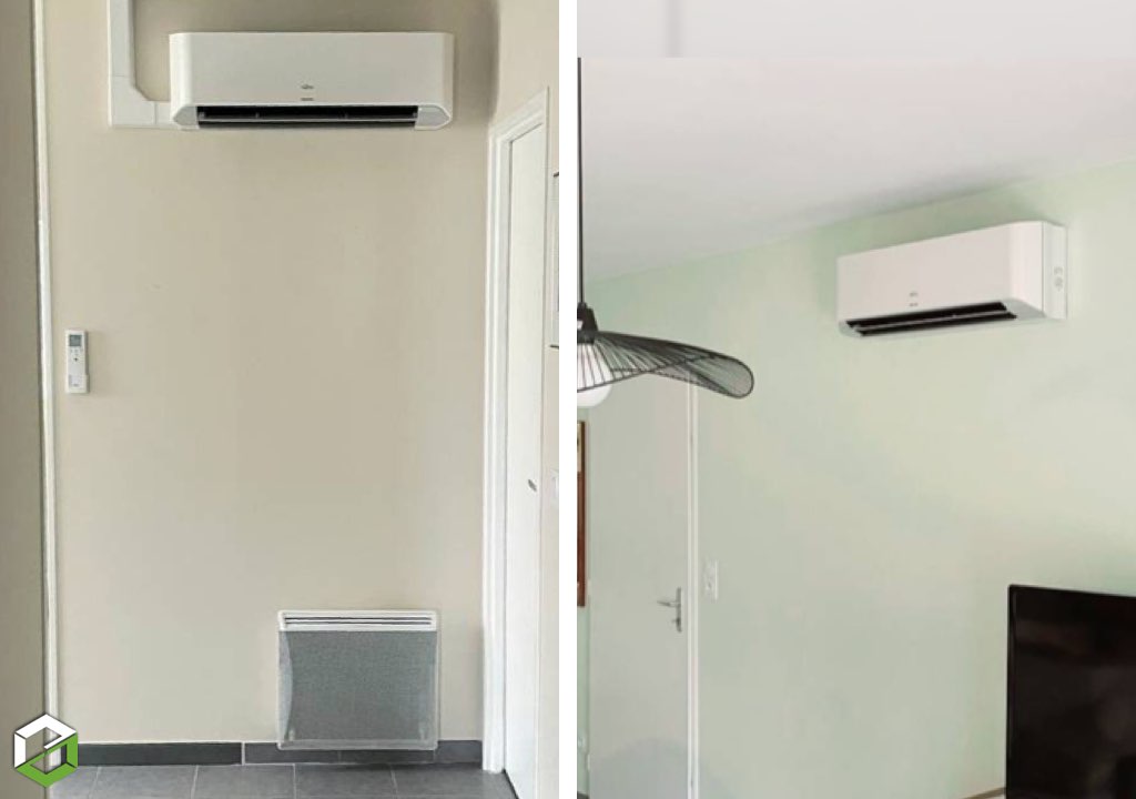 Installation d'une PAC air air Atlantic Fujitsu - Entreprise RGE QualiPAC