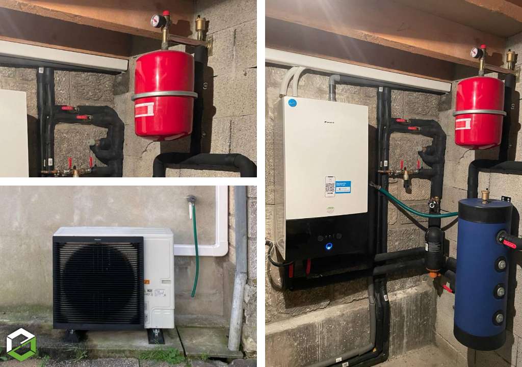 Installation d'une pompe à chaleur AIR/EAU DAIKIN