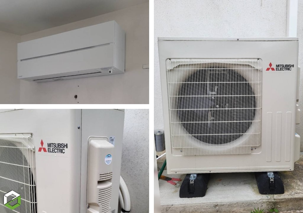 Installation d'une climatisation réversible Mitsubishi Electric - Entreprise RGE QualiPAC