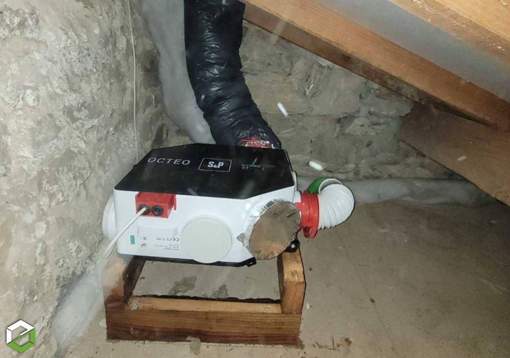 Installation de deux VMC simple flux Hygrovariable Octeo Hygro ST