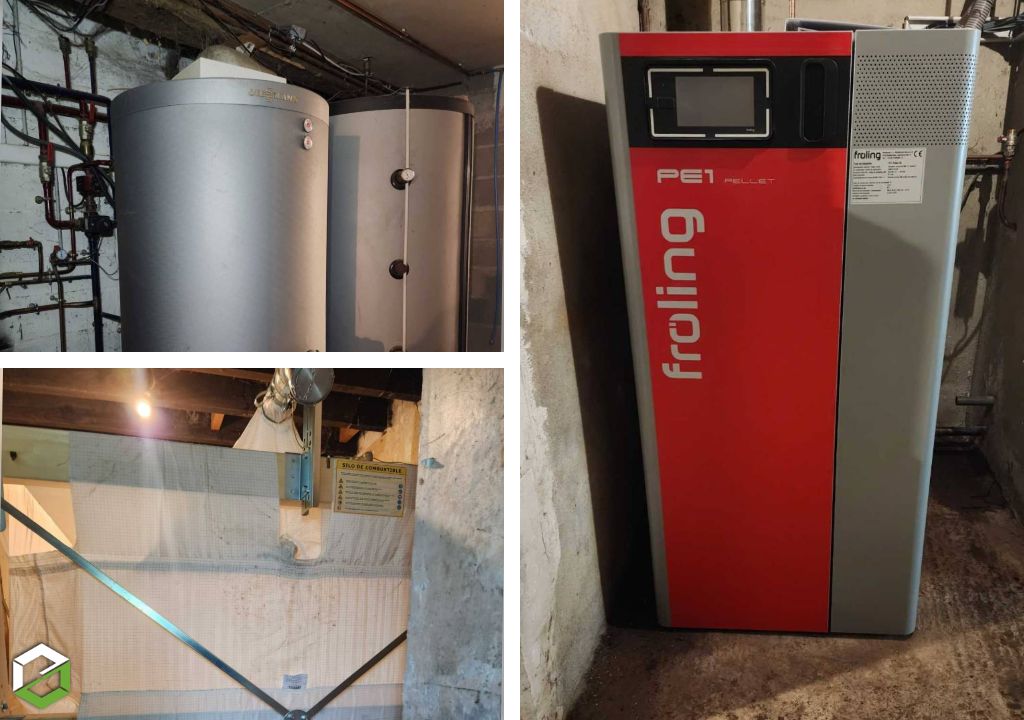 Installation d'une chaudière granulés Froling PE1 35kW - Installateur RGE Qualibois-Haute Vienne (87)