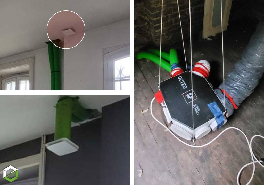 Pose VMC simple flux hygroréglable OCTEO HYGRO ST - RGE Ventilation + 