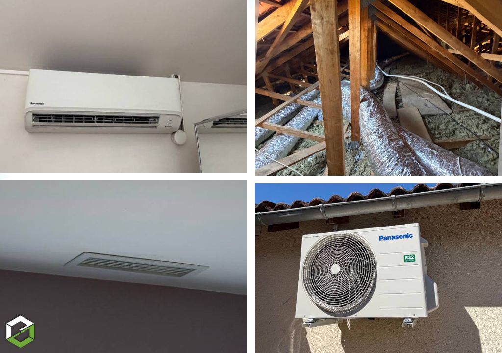 Consultez la chantier : installation d'une pompe à chaleur air air panasonic - climatisation réversible