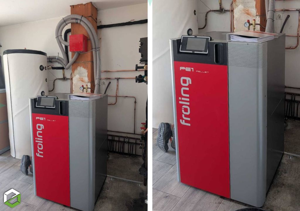 Entretien d'une chaudière à granulés PE1 15 par un chauffagiste - RGE Qualibois 