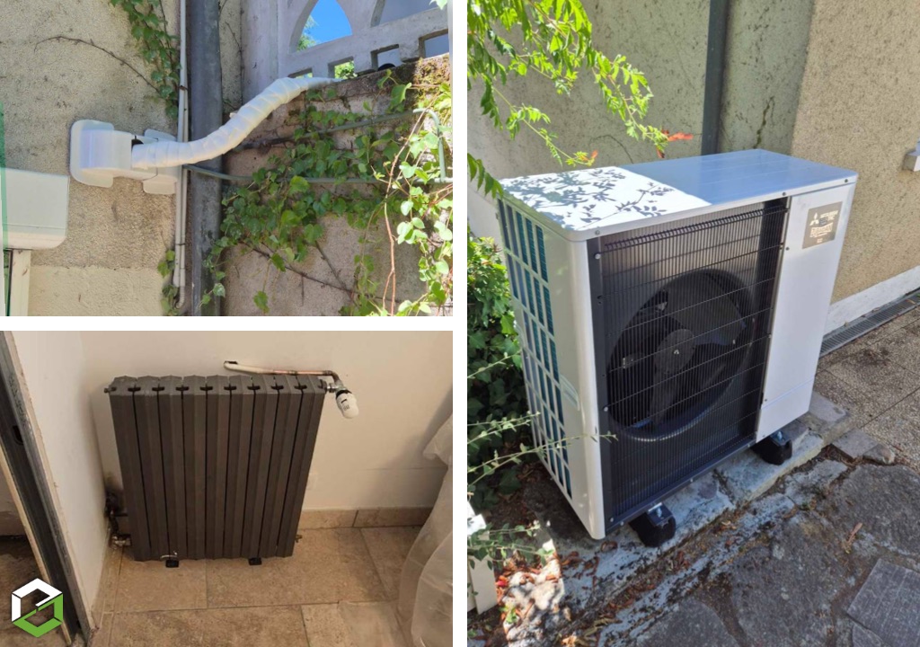 Installation d'une pompe à chaleur air/eau Arkteos en remplacement gaz