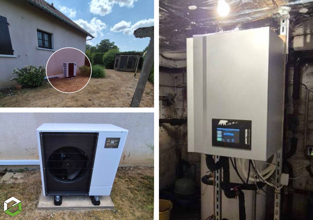 Installation d'une pompe à chaleur air eau Arkteos
