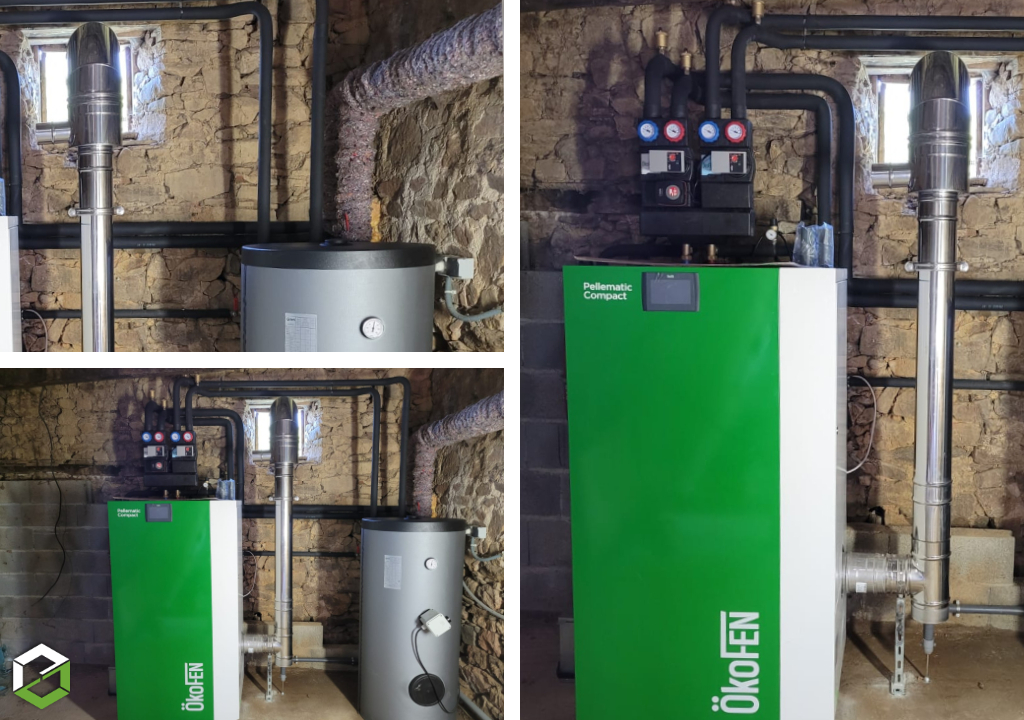 Installation d'une chaudière Ökofen à granulés de bois (pellets) en remplacement d'une chaudière fioul - RGE QualiBois-Haute Vienne (87)