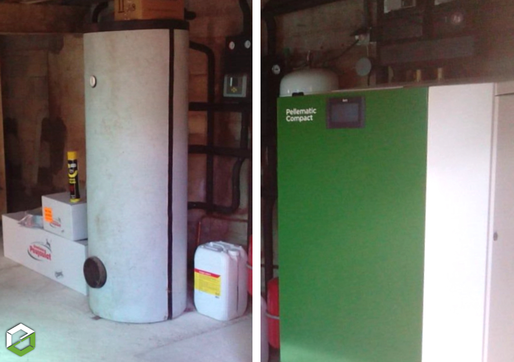 Remplacement d'une chaudière fuel usagée par une chaudière Ökofen à granulés de bois (pellets) - chauffagiste RGE QualiBois-Haute Vienne (87)