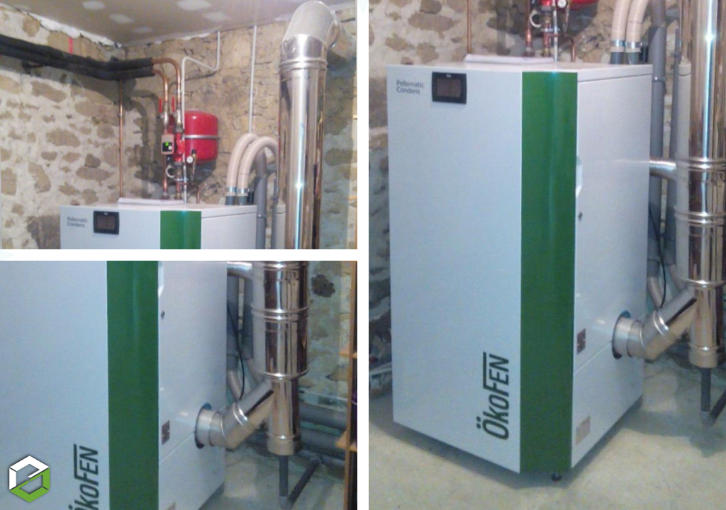 Remplacement d'une chaudière fuel par une chaudière automatique Ökofen à granulés de bois (pellets) - chauffagiste RGE QualiBois-Haute Vienne (87)