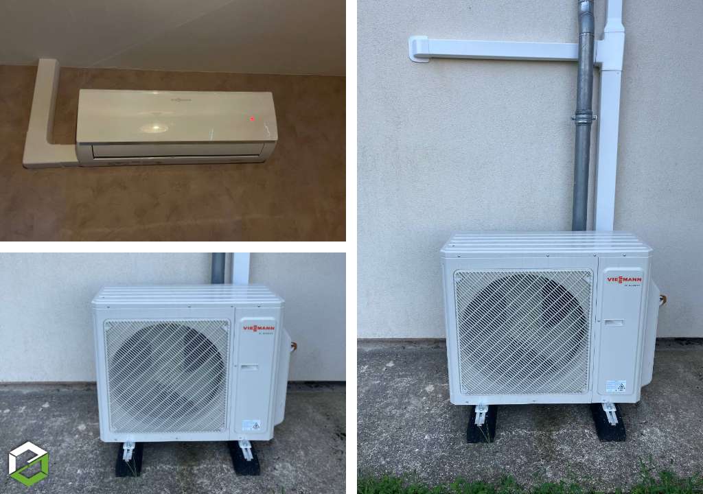 réalisation d'une clim réversible viessmann multi split dans une maison - rge qualipac 