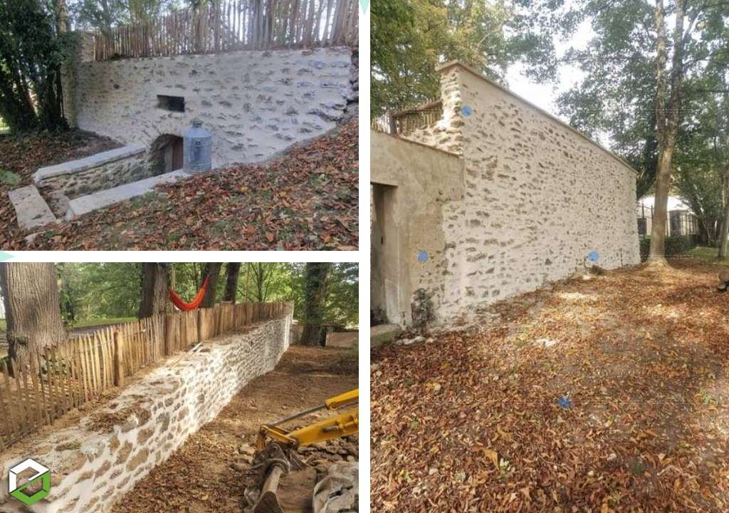 travaux de maconnerie pour la renovation d'un mur extérieur en seine et marne