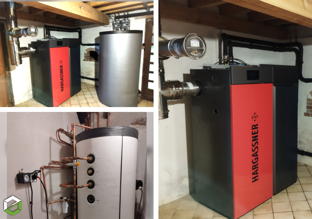 Remplacement d'une chaudière gaz propane par une chaudière à granulés de bois Hargassner - RGE QualiBois-Pyrénées Atlantiques (64)