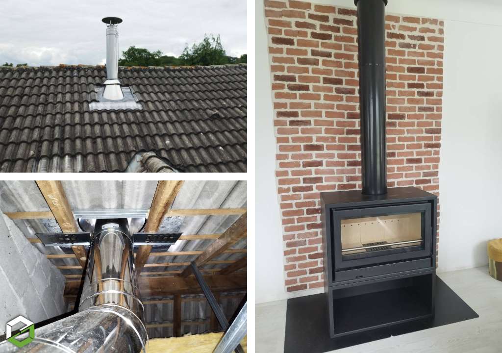 Sarl Ener'tech : Installation d'un poêle à bois de marque Solzaima