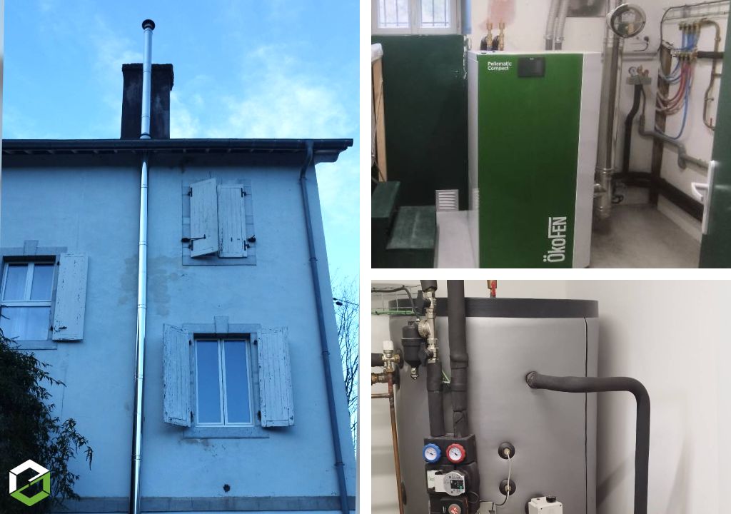 Sarl Ener'tech : Remplacement chaudière fioul par chaudière granulés Okofen
