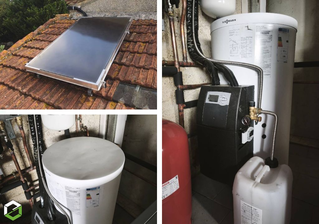Consultez la chantier : installation chauffe eau solaire viessmann - rge qualisol