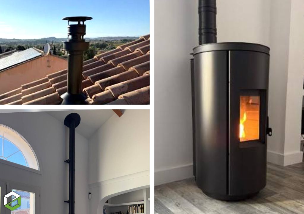Installation d'un poêle à granulés de marque LAUDEVCO-Hérault (34)