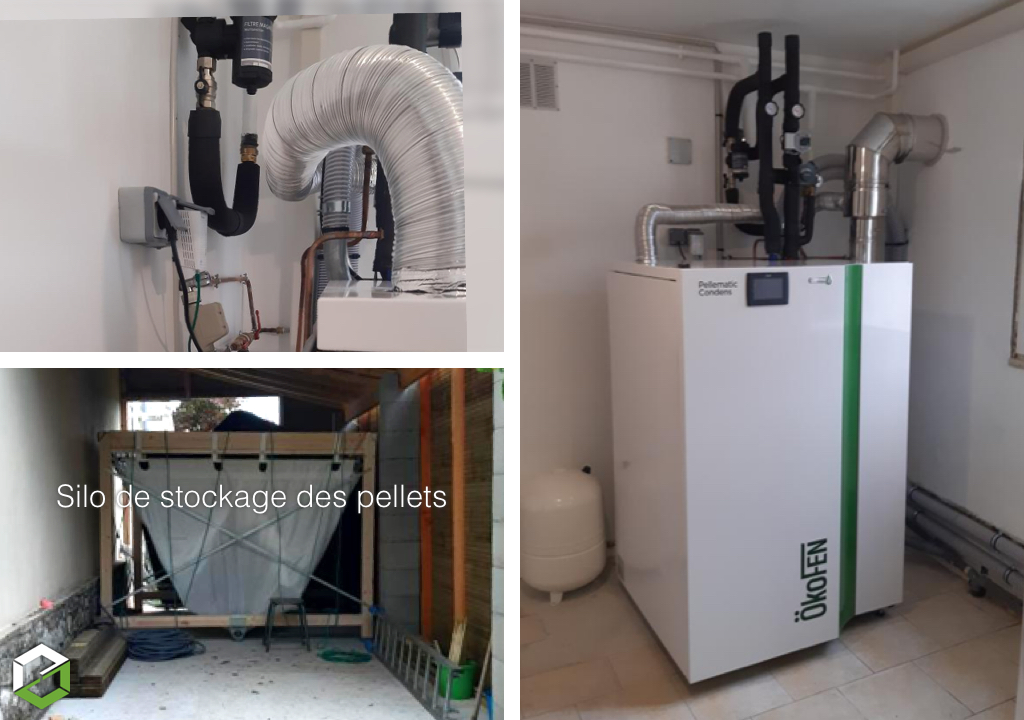 Consultez la chantier : installation d'une chaudière à granulés de bois à condensation Ökofen
