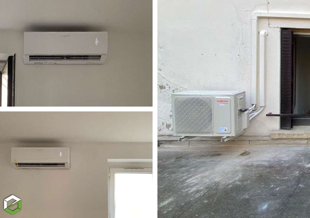 pose et mise en service d'un climatiseur reversible viessmann - entreprise rge