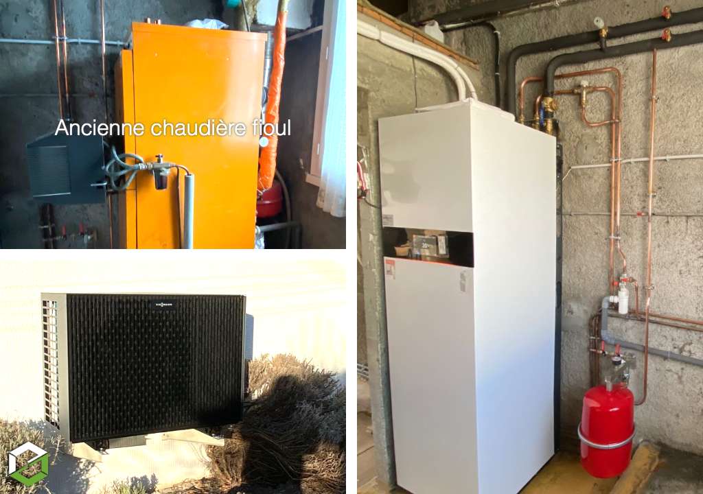 pose et mise en service d'une pompe à chaleur viessmann vitocal 222 - entreprise rge qualipac